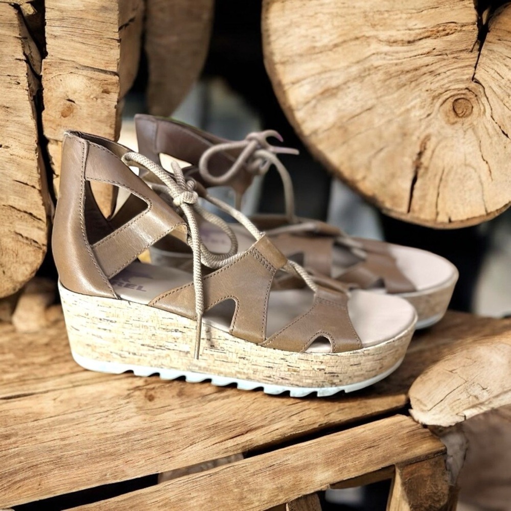 Sorel NWOB The Cameron Flatform Lace Gladiator Sandals SZ‎ 9 - Picture 4 of 9
